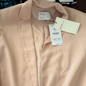 Bershka Soft Blush Pink Tailored Blazer